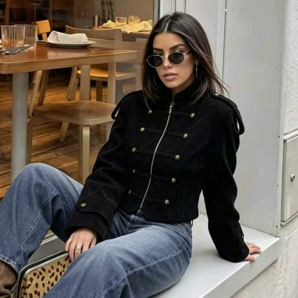 ZARA Rope Knot Effect Long Sleeve Short Jacket